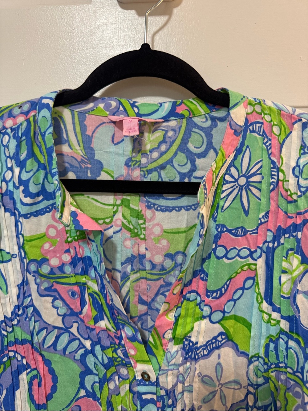 LILLY PULITZER Size Medium Sarasota Pin tuck Tunic Dress Multi Conch NWOT - Picture 4 of 8